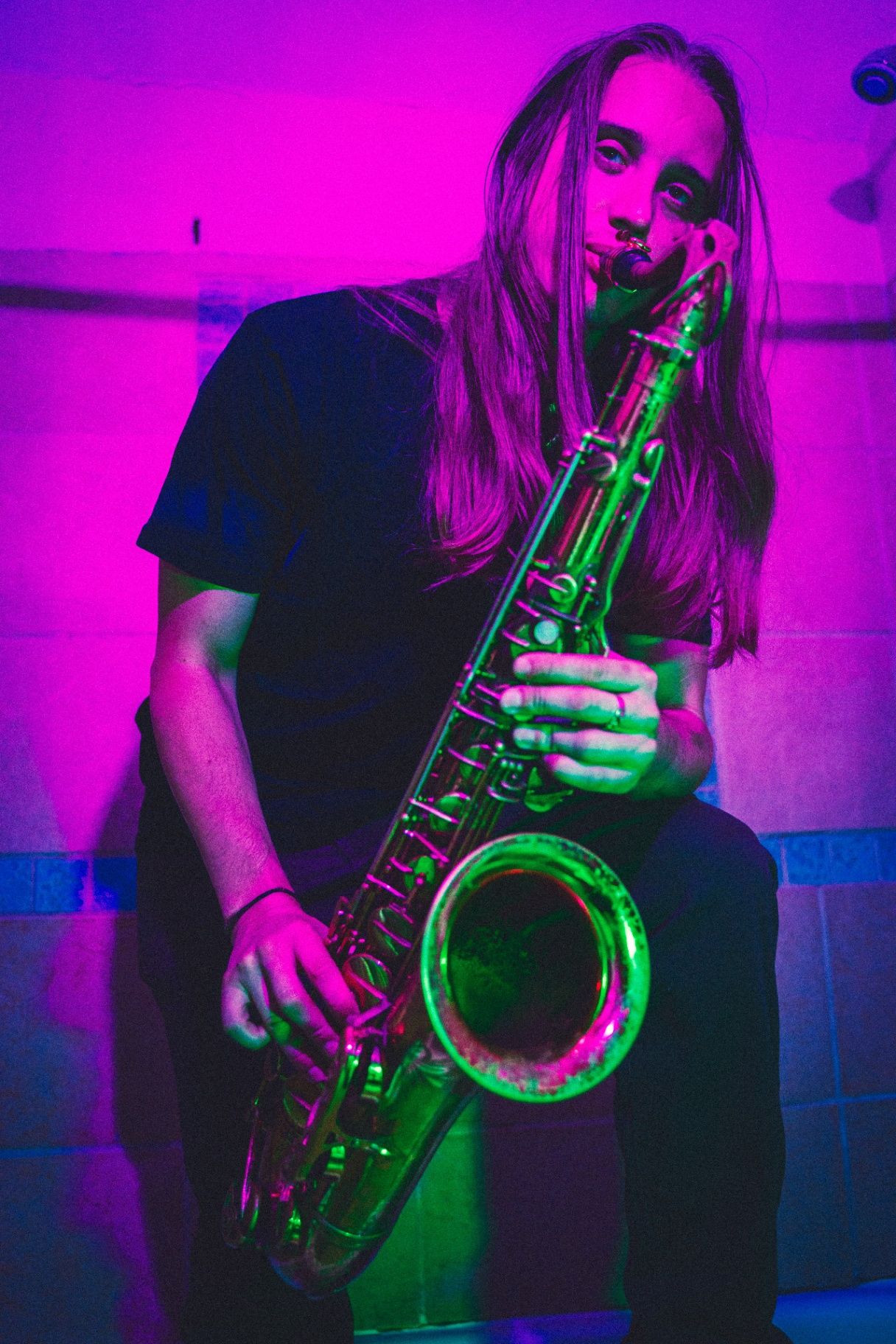 Nightlife saxophone performance